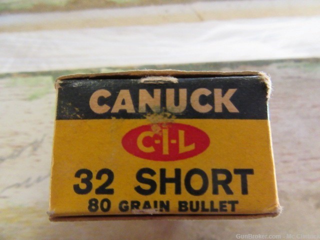 CANUCK 32 SHORT FULL BOX RIM FIRE CARTRIDGES-img-1