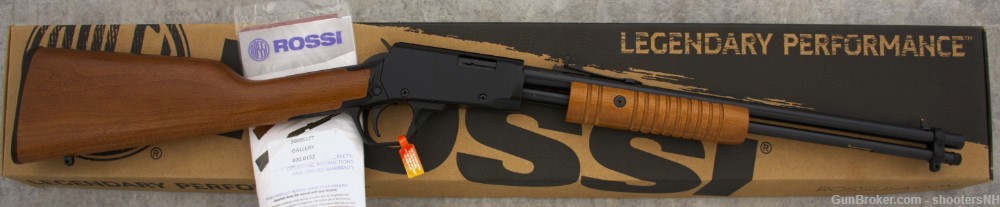 Brand New Rossi Gallery Model Slide Action Rifle 22LR Wood Stocks-img-0