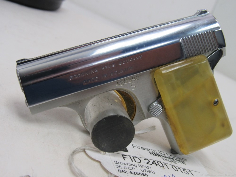  Mint Browning FN Baby Lightweight Nickel Mfg 1968 C&R ok No Reserve-img-0