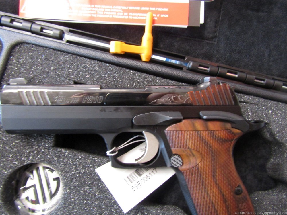 Sig Sauer 210CA9CW P210 Carry Custom Works 9mm Luger 8+1, 4.10" Black Steel-img-2