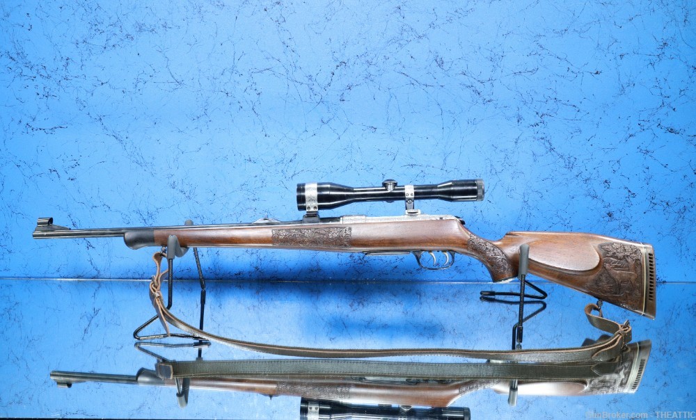 HIGHLY ENGRAVED KRICO 700 5.6X50R BOLT ACTION RIFLE W/ZEISS 6X42 SCOPE/1976-img-2