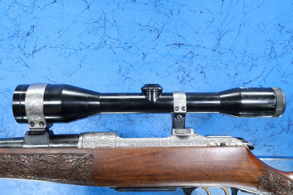 HIGHLY ENGRAVED KRICO 700 5.6X50R BOLT ACTION RIFLE W/ZEISS 6X42 SCOPE/1976-img-11