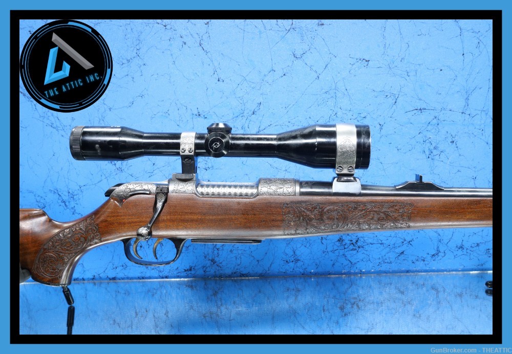 HIGHLY ENGRAVED KRICO 700 5.6X50R BOLT ACTION RIFLE W/ZEISS 6X42 SCOPE/1976-img-0