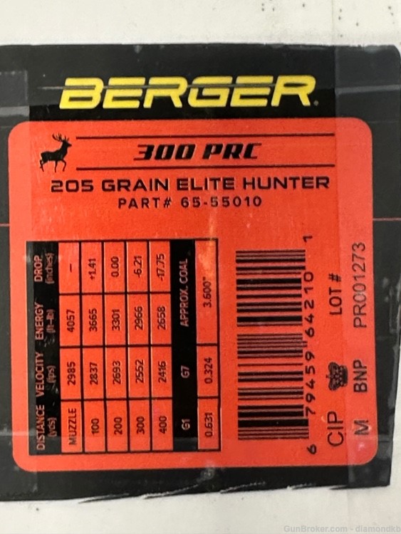 300PRC Berger 205 Elite Hunter Projectiles 200ct-img-2