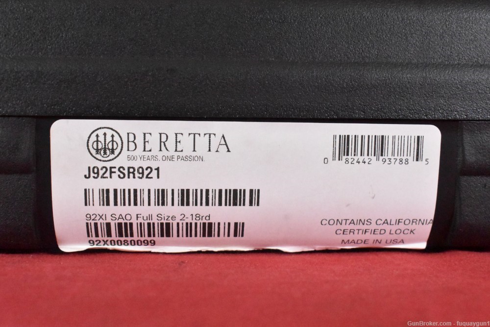 Beretta 92XI 9mm 4.7" SAO Two Tone 2023 MFG 92XI -img-23