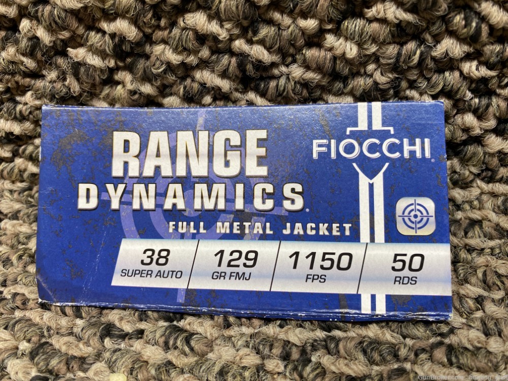 Fiocchi Range Dynamics 38 Super Auto 129 GR Full Metal Jack 50 Rounds -img-6