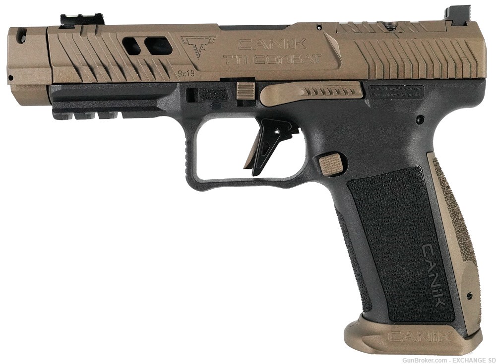 Canik HG7854N TTI Combat Full Size Frame 9mm Luger 18+1 4.60" Bronze-img-1