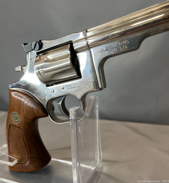 Dan Wesson 9-2 Target Revolver .38 Special 6” RARE NICKEL FINISH     -img-6