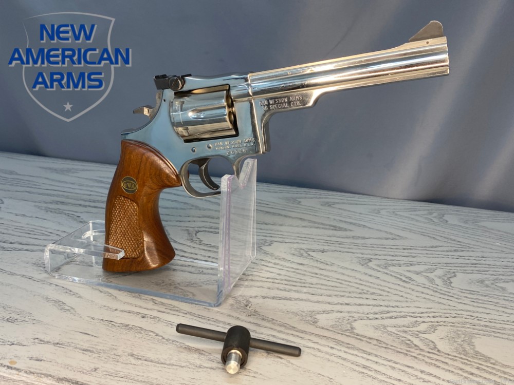 Dan Wesson 9-2 Target Revolver .38 Special 6” RARE NICKEL FINISH     -img-0