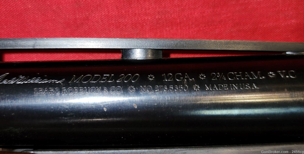 Sears Robuck & Co. Model 200 Ted Williams 12 GA Pump-Action Shotgun -img-10