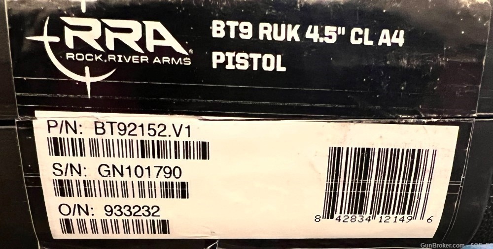 Rock River Arms BT9 RUK Pistol NIB Hard case BT92152.V1-img-3