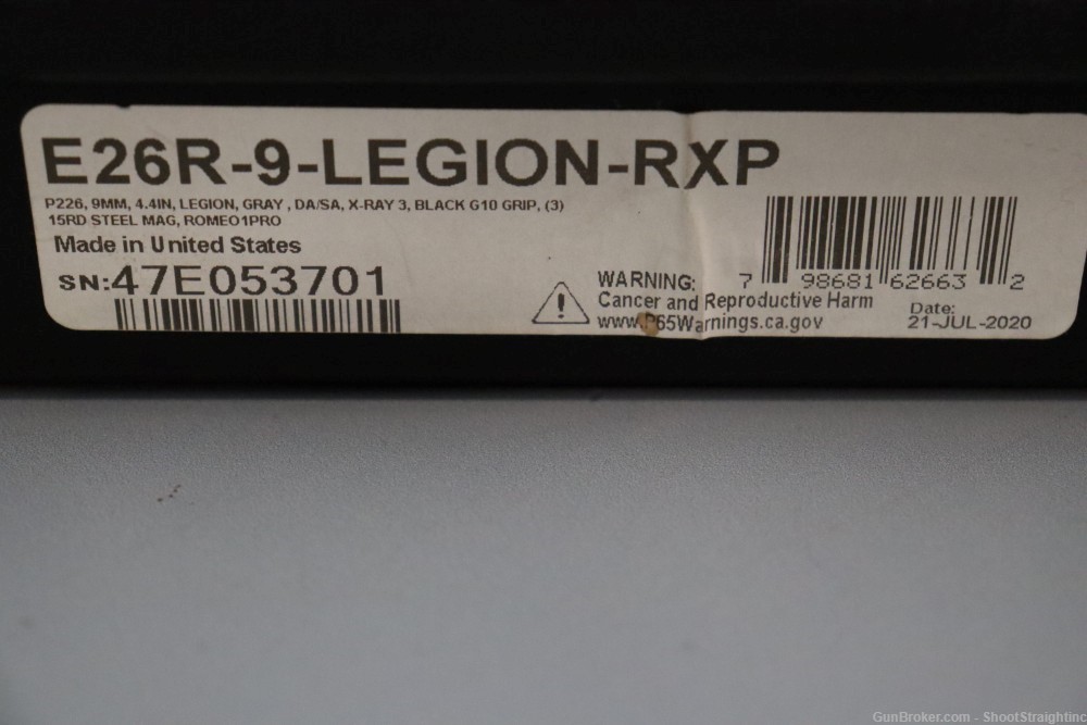 Sig Sauer P226 Legion RXP 9mm 5" w/Romeo1 Pro & case-img-20