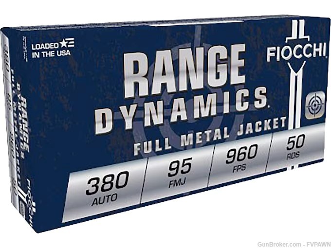 4 Boxes 200 Rds Fiocchi Training Dynamics 380 ACP Ammo 95 Gr -img-0