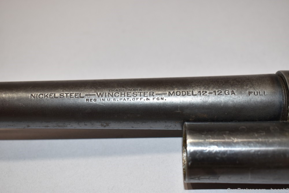 Winchester Model 12 Shotgun Barrel 27 7/8" Nickel Steel W Extension 12 G-img-15