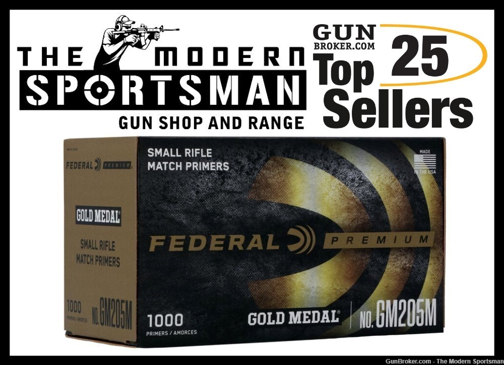 1000 Federal Premium Gold Medal Small Rifle Match Primers GM205M-img-0