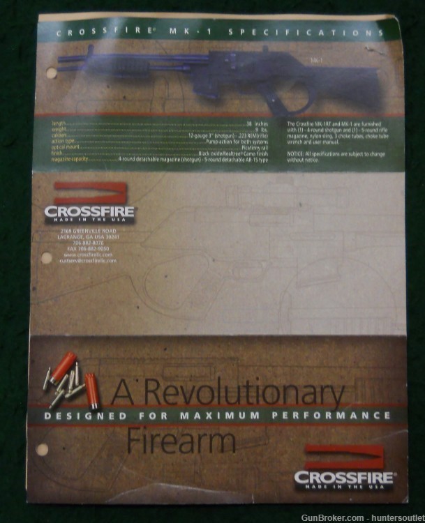 Crossfire MKI Combination Pump 12Ga/223 Demo Gun Rare Collectable-img-18