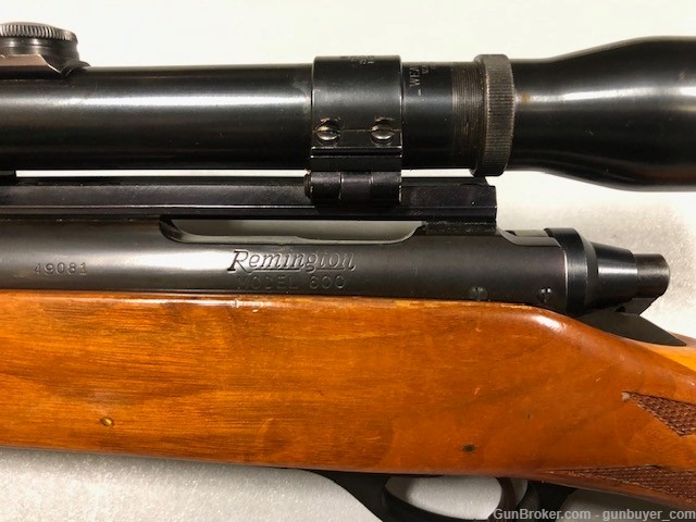 Remington Model 600 w/Weaver K3 60B 3x Scope 350 Rem Mag 18" Barrel-Used-img-8