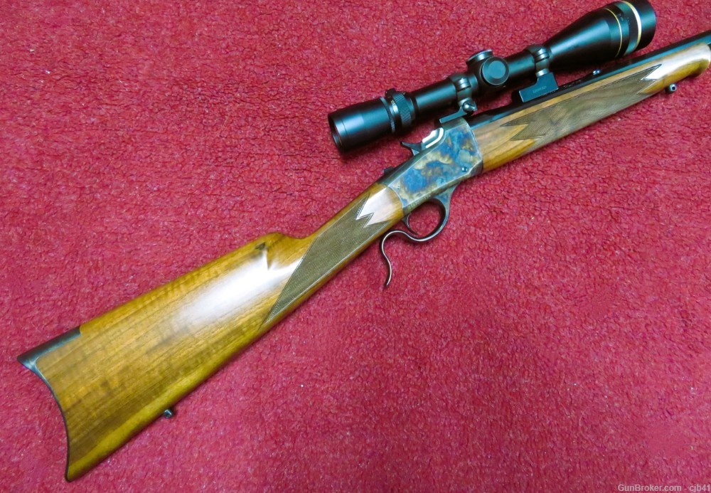 WINCHESTER 1885 .17 HMR LOW WALL with a LEUPOLD 4.5-14X40 WITH A.O.-img-3
