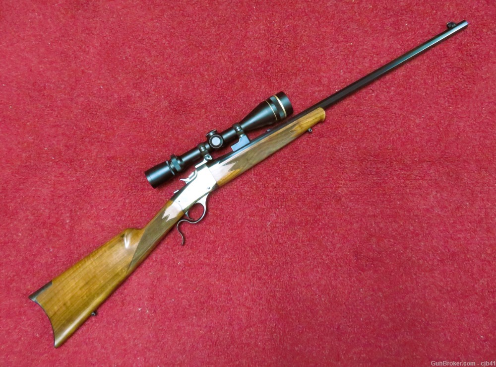 WINCHESTER 1885 .17 HMR LOW WALL with a LEUPOLD 4.5-14X40 WITH A.O.-img-0
