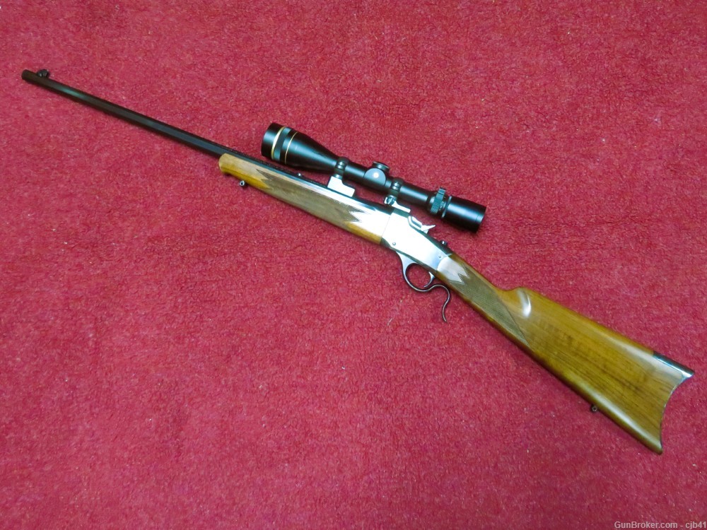 WINCHESTER 1885 .17 HMR LOW WALL with a LEUPOLD 4.5-14X40 WITH A.O.-img-1