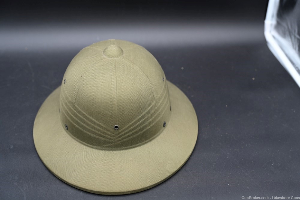 Hawley 1945 Military Pressed Fiber Pith Helmet EXCELLENT-img-4