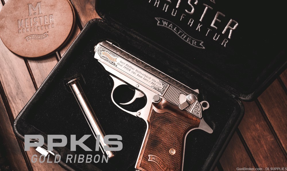 WALTHER MEISTER GOLD RIBBON EDITION PPK/S STAINLESS GOLD 3.3" BBL .380ACP-img-3