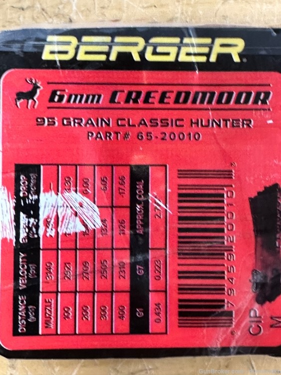 6mm Berger Projectiles 95gr Classic Hunter 250ct-img-2