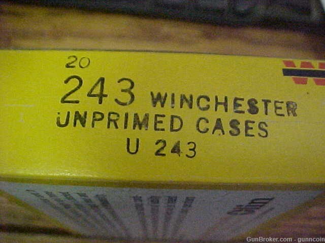 New Old Stock Brass 243 Win Cal. 3 Boxes 60 Rounds Winchester Headstamp-img-4