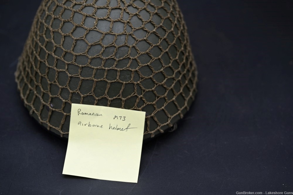 Romanian M73 Airborne Military Helmet  with netting  -img-1