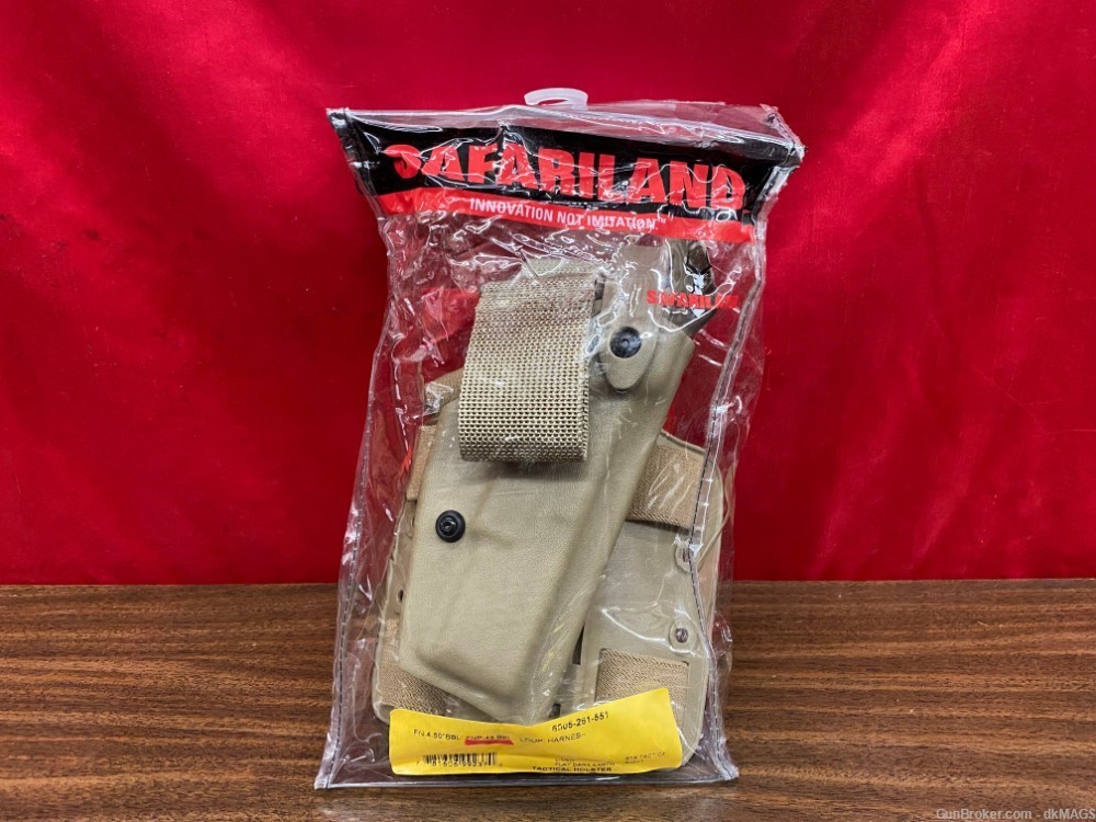 SafariLand 6005 FNP-45 SLS FDE Tactical Holster W/ Quick Release Leg Strap -img-0