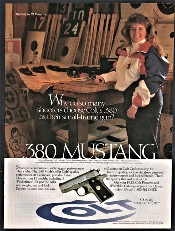 1995 COLT Mustang .380 Pistol PRINT AD-img-0