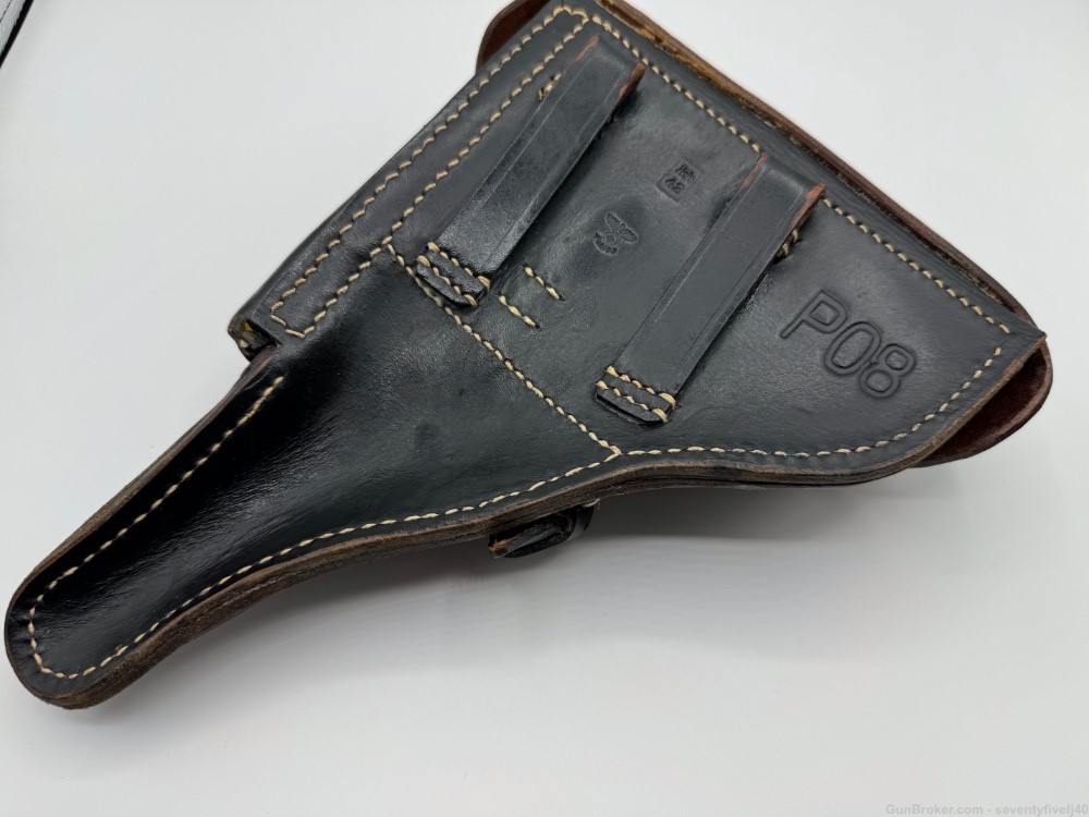 Mauser factory 1942 Luger P08 holster 185 factory code stamped and tool-img-6