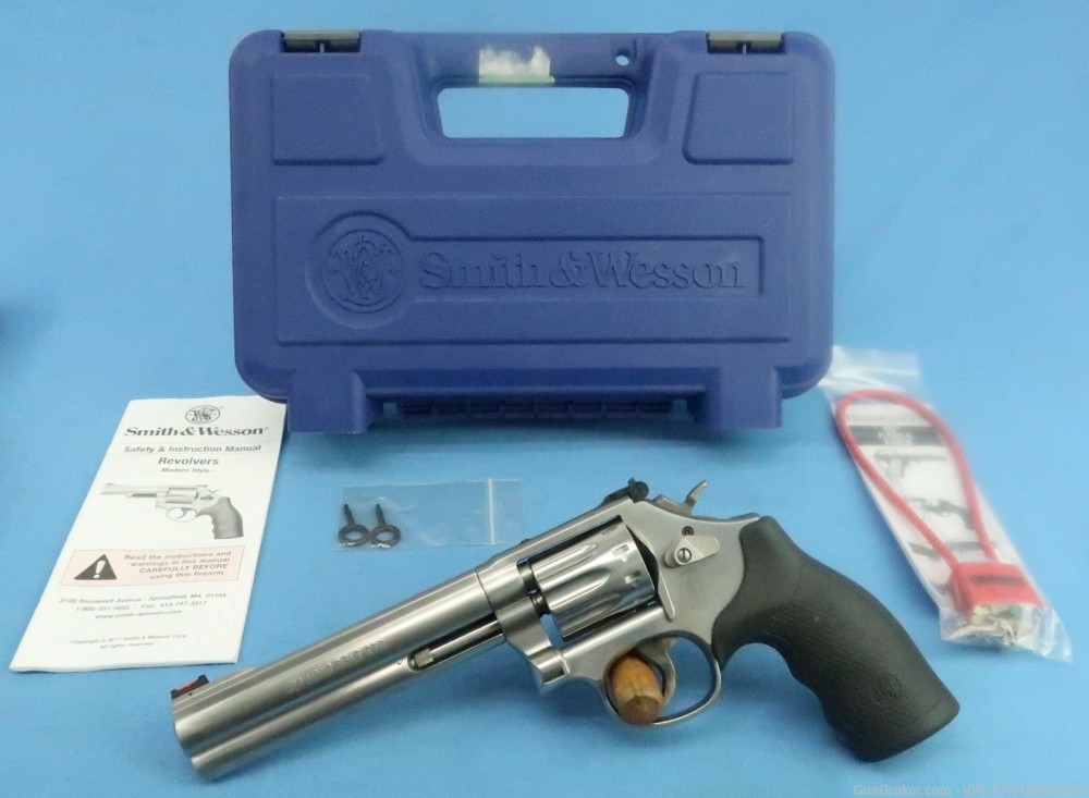 Smith & Wesson Model 617-6 Double Action 22 Caliber Revolver Cased 2002-img-0