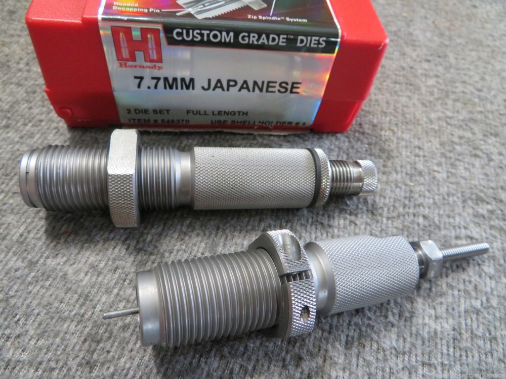 2-EXC. HORNADY MADE CUSTOM GRADE DIE SETS-6.5mm & 7.7mm JAPANESE ARISAKA-img-7