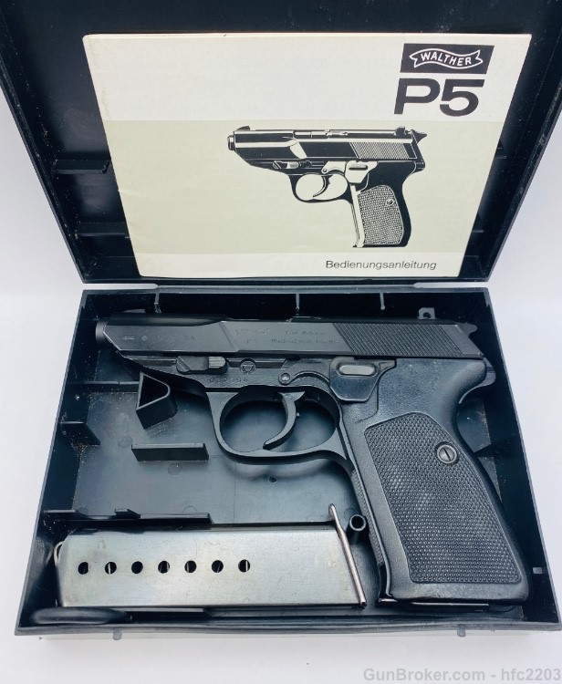 WALTHER P5 9MM MADE IN GERMANY MFG 2/1984 Box, Manual, 2 Factory Mags-img-1