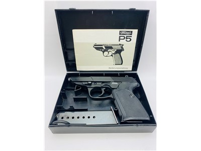 WALTHER P5 9MM MADE IN GERMANY MFG 2/1984 Box, Manual, 2 Factory Mags