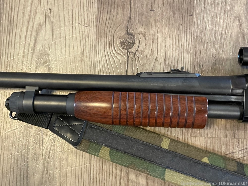 Winchester 1300 mag deluxe receiver slug gun rifled 22" barrel w/ optic-img-8