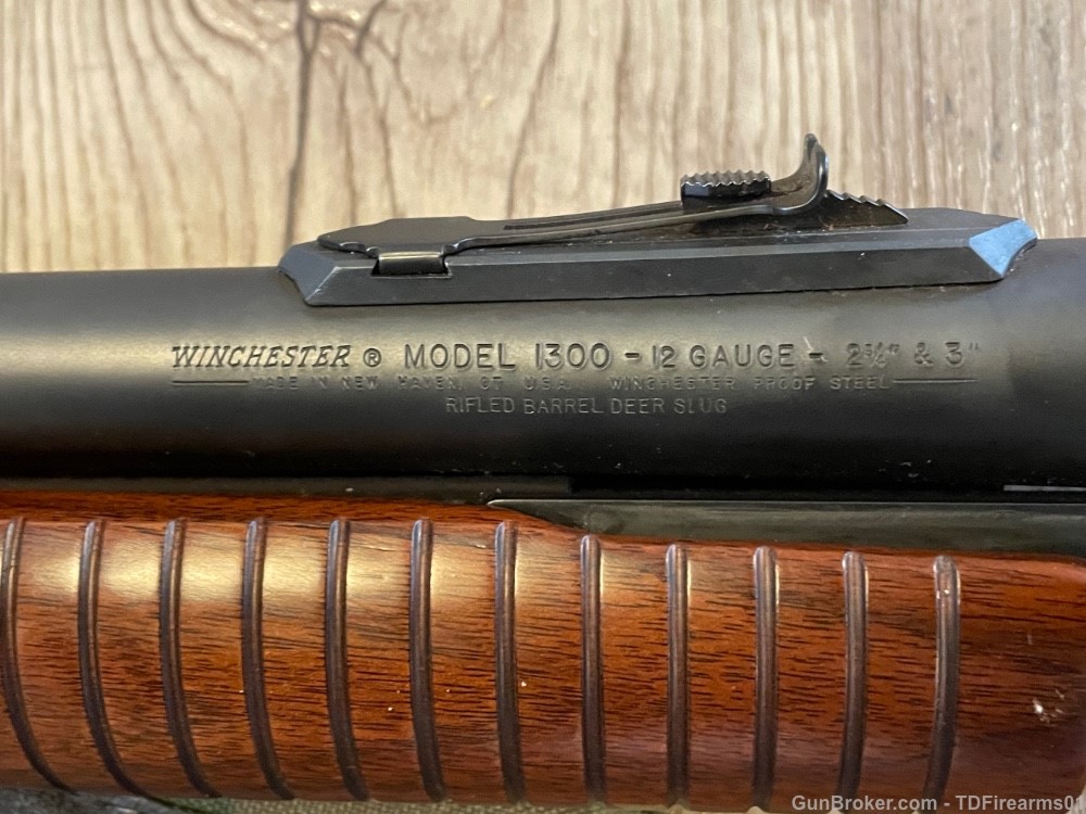 Winchester 1300 mag deluxe receiver slug gun rifled 22" barrel w/ optic-img-9