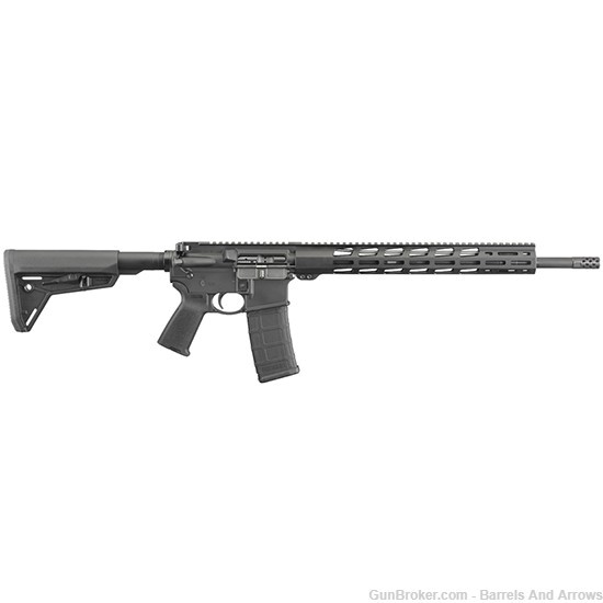 Ruger 8514 AR-556 MPR Semi-Auto Rifle, 5.56/223, 18" Bbl, Black Synthetic S-img-0