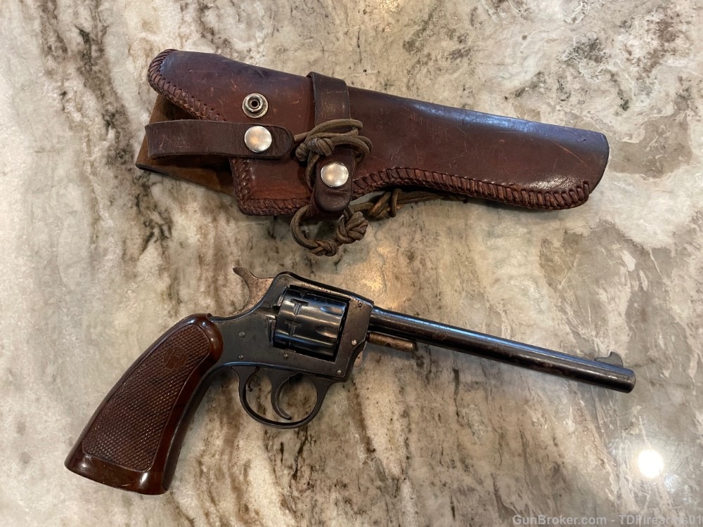 H&R 922 9 shot .22 lr 6" barrel revolver w/ holster C&R -img-0