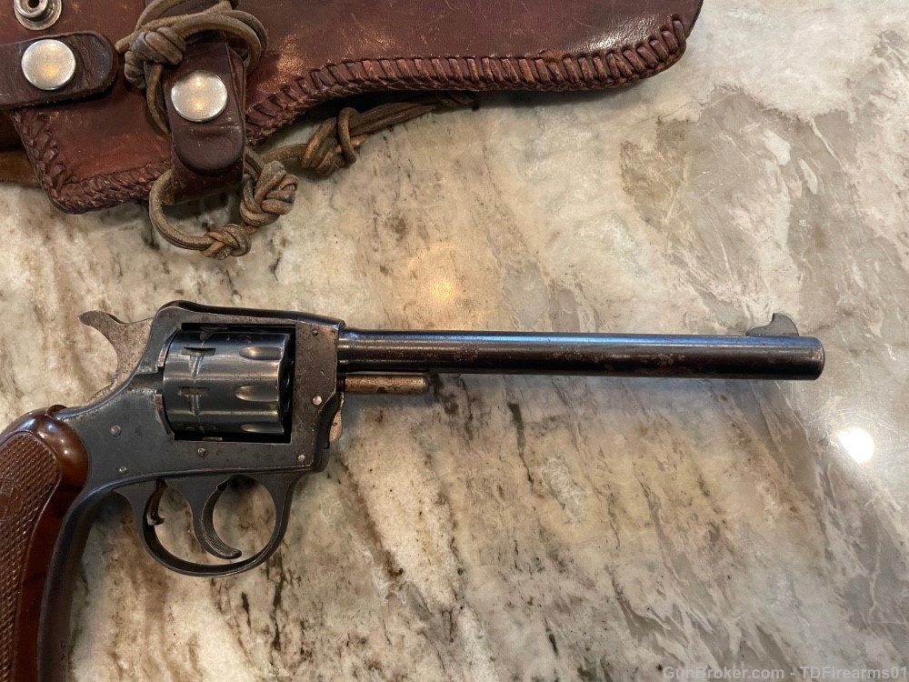 H&R 922 9 shot .22 lr 6" barrel revolver w/ holster C&R -img-3