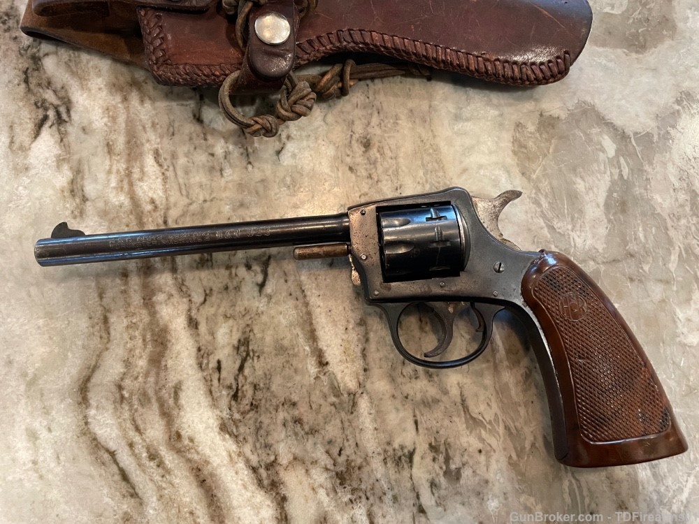 H&R 922 9 shot .22 lr 6" barrel revolver w/ holster C&R -img-4