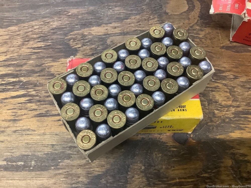 100 x .38 Colt New Police ammo reloaded sold for components only 200 gr-img-1