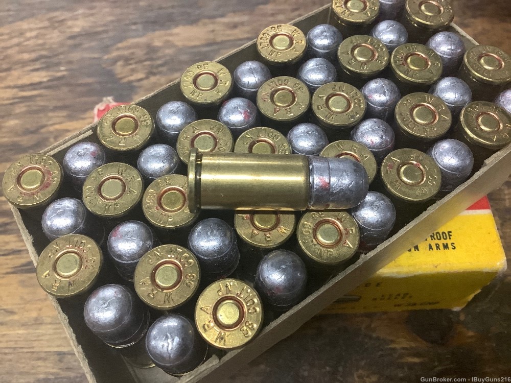 100 x .38 Colt New Police ammo reloaded sold for components only 200 gr-img-2