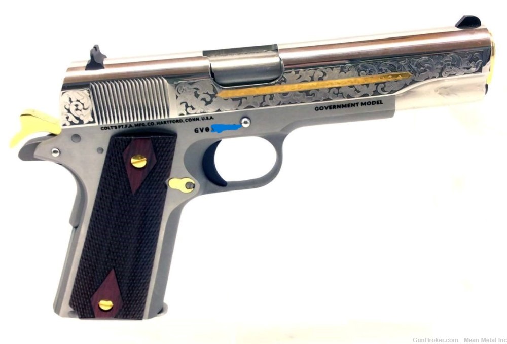 NIB Colt 1911 38 Super Stainless Engraved PENNY START no reserve-img-3