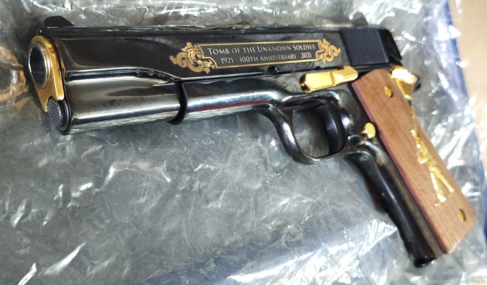  Colt TALO Tomb of the Unknown Soldier 24K Gold Blued 1911 45ACP Layaway-img-7