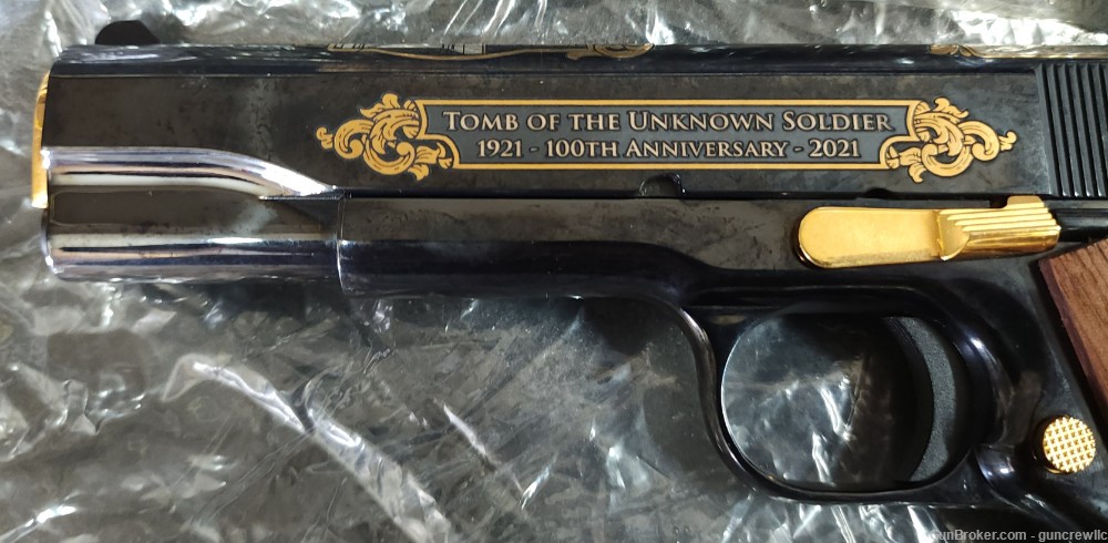  Colt TALO Tomb of the Unknown Soldier 24K Gold Blued 1911 45ACP Layaway-img-8