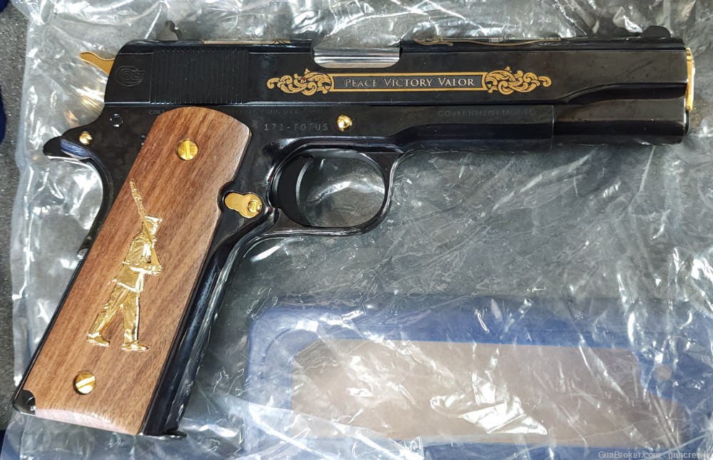  Colt TALO Tomb of the Unknown Soldier 24K Gold Blued 1911 45ACP Layaway-img-13