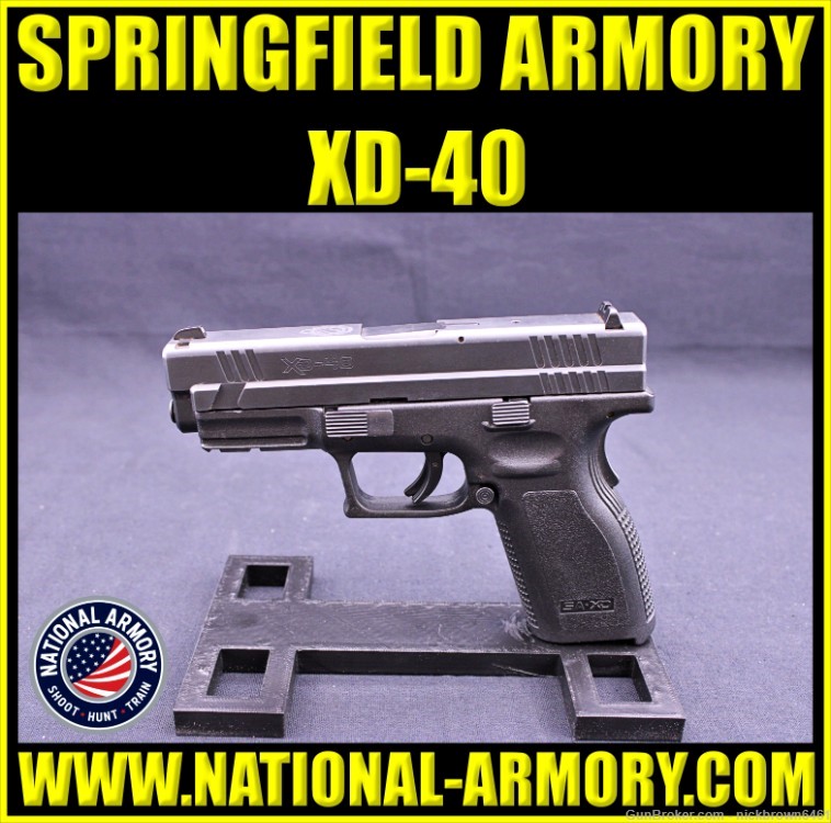 SPRINGFIELD ARMORY XD DUTY SERVICE 40 S&W 4.0" 3 MAGS FACTORY CASE-img-0