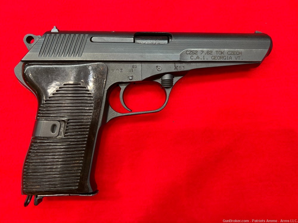 1953 CZ 52 7.62x25 TOKAREV PISTOL W/LEATHER HOLSTER 2 8RD MAGS CLEANING ROD-img-1